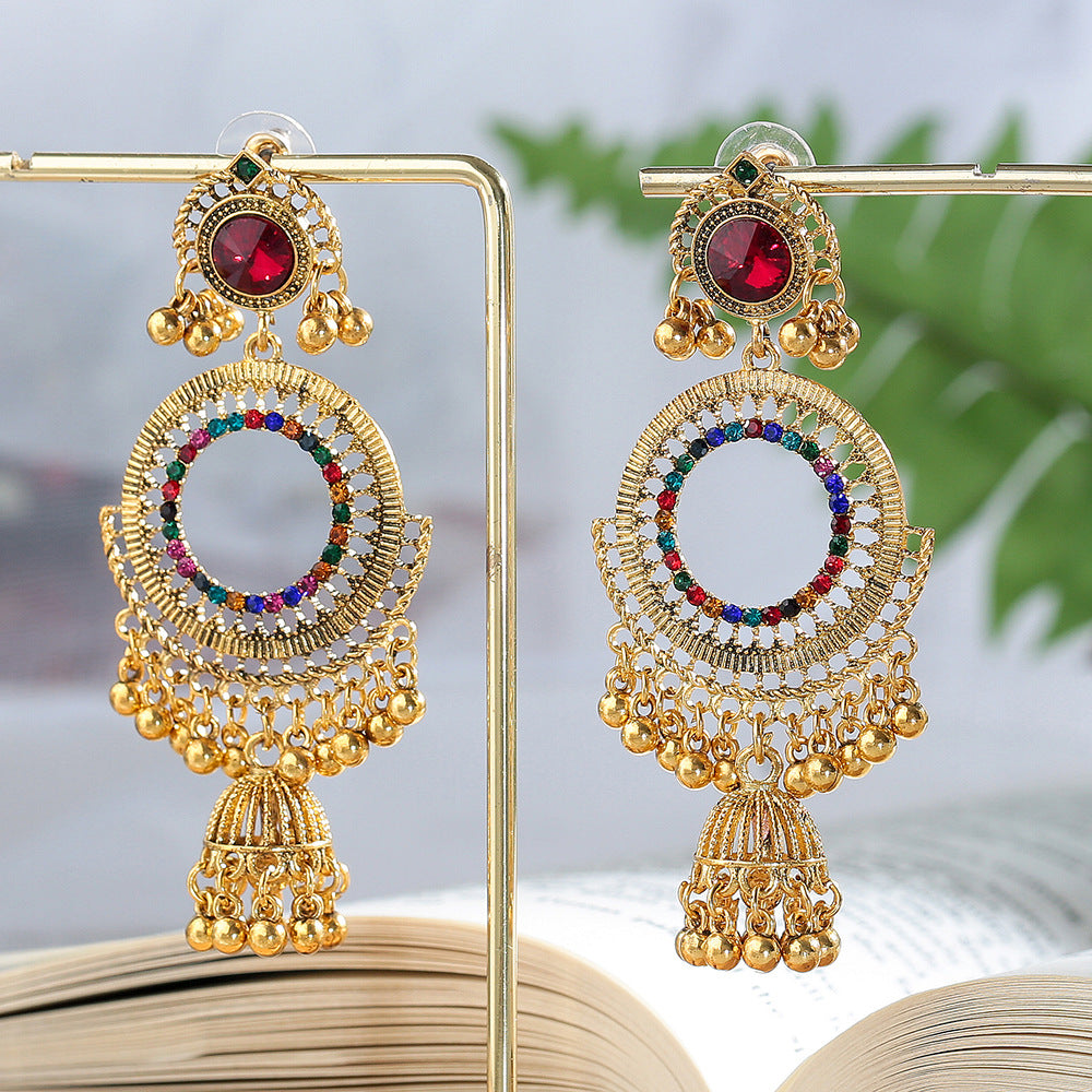 Wholesale Vintage big round bell ear hook earrings